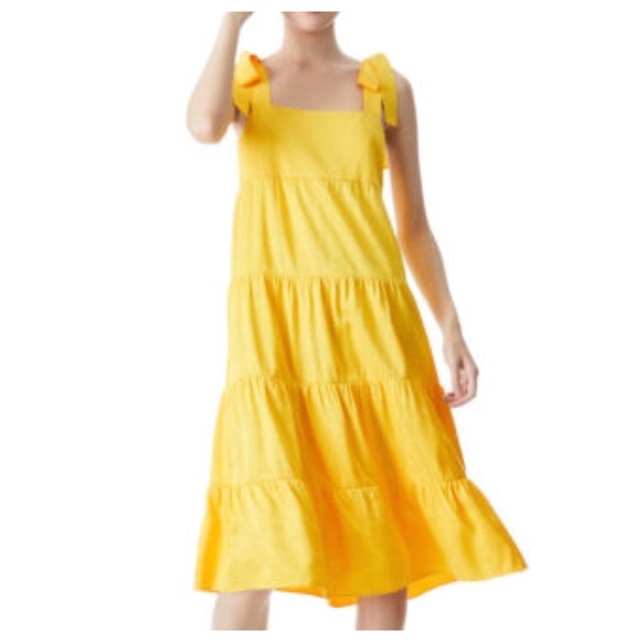 ALICE + OLIVIA Cynthia Tie Shoulder Midi Dress - Picture 4 of 12